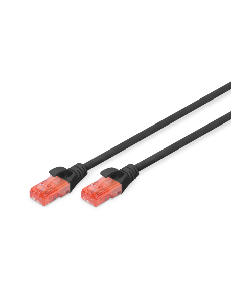 
DK-1612-010/BL  Latiguillo CAT 6, U-UTP,  1.00 m, Negro, CCA-PVC AWG 26/7 Digitus