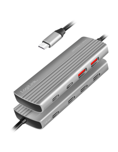 
UA0414  Hub USB-C 3.1 Gen2 con 7 puertos USB 3.1 Gen2 de hasta 10 Gbps 2 x  USB A y 5 x USB C Logilink