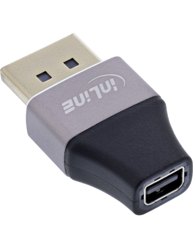 
17291B Adaptador DisplayPort 1.4, DP macho / Mini DP hembra, 8K UHD   InLine
