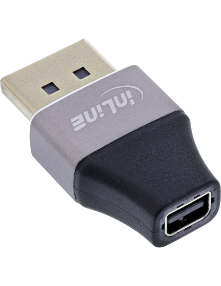 
17291B Adaptador DisplayPort 1.4, DP macho / Mini DP hembra, 8K UHD   InLine