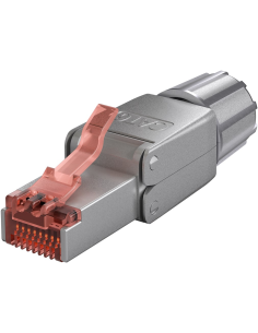 
65940 Conector de campo RJ45 Cat.6A, STP, AWG 22-26, PESTAÑA ROJA GOOBAY