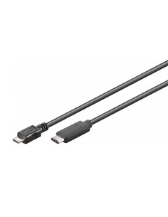 
Cable USB 2.0, USB C Macho a USB 2.0 Micro B macho 0.2 m Negro  goobay





