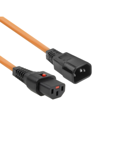 
AK5038 Cable Extension C13 a C14  3 m Naranja   C13 IEC Lock PC942
