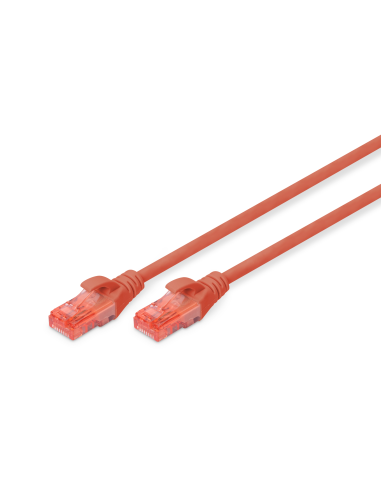 
DK-1617-0025/R DIGITUS - Latiguillo CAT 6, U-UTP,  0.25 m, Rojo, LSZH