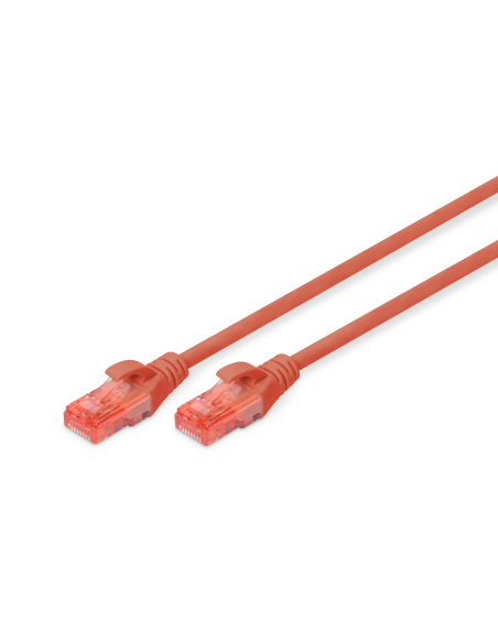 
DK-1617-0025/R DIGITUS - Latiguillo CAT 6, U-UTP,  0.25 m, Rojo, LSZH