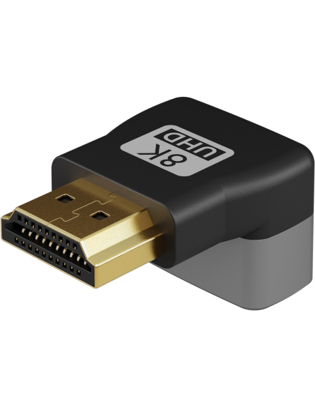
72009 GOOBAY - Adaptador HDMI Hembra a HDMI Macho Codo 90°  Vertical, 8K/60Hz Goobay plastico Metal