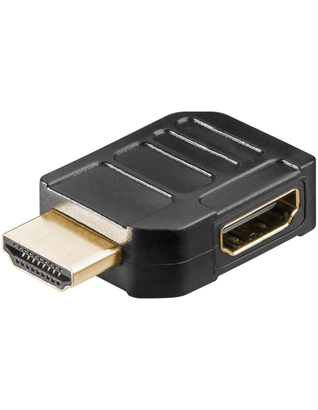 
51724 GOOBAY - Adaptador HDMI Hembra a HDMI Macho Codo 90°  Horizontal, 4K/60Hz Goobay