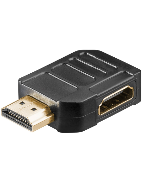 
51725 GOOBAY - Adaptador HDMI Hembra a HDMI Macho Codo 270°  Horizontal, 4K/60Hz Goobay Plástico