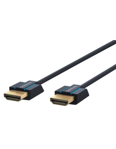 
70702 Cable HDMI A-A  1,00 metros Ultra-Slim High Speed HDMI  UHD 4K @ 60 Hz  CLICKTRONIC Blister Carton 2