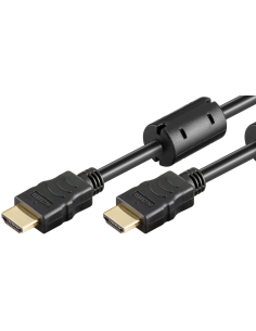 
61301 Cable HDMI A-A  2 metros Negro Ferritas 4K 60Hz 18 Gbit/s Cable CON FERIITAS  V.2.0