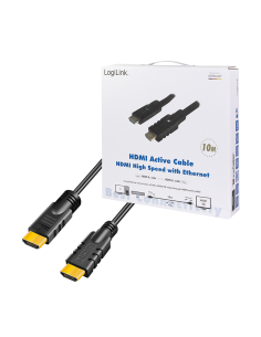 
CHA0010 LOGILINK - Cable HDMI A-A 10 metros Negro 4K 30Hz Activo BLISTER **