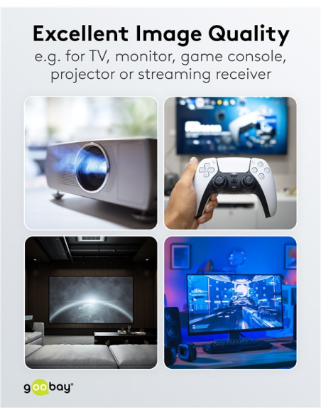 
76276 GOOBAY - Cable HDMI A-A 30 metros Optico activo 8K 60Hz  48Gbps Cable AOC Goobay