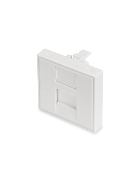 
DN-93802-3-SH 45x45 mm Tapa de 1 puerto con campo de etiquetado transparente para DN-93802-5, contenido: 1x tapa, RAL 9003