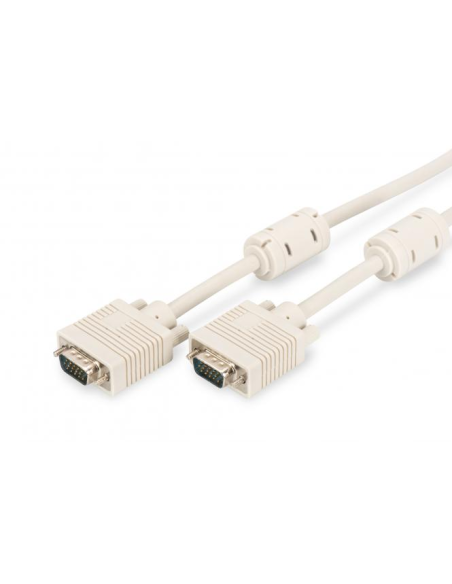 
AK-310103-018-E Cable VGA Macho-Macho  1,80 metros 3C+7 Beige con  ferritas