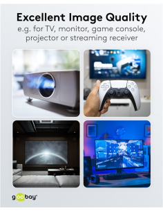 
76278 GOOBAY - Cable HDMI A-A 50 metros Optico activo 8K 60Hz  48Gbps Cable AOC Goobay