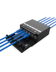 
DN-93708-6 Caja de Punto de Consolidacion para 6 Keystone Digitus Metal con gestor de cables inteligente