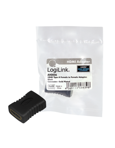 
AH0006 LOGILINK - Adaptador HDMI-A Hembra - HDMI-A Hembra recto Full HD up to 1080p/60 Hz (2560x1440)