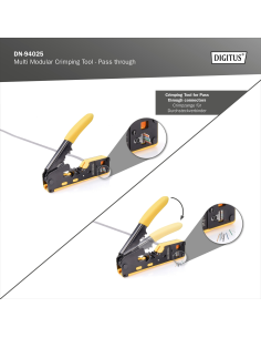 
Digitus DN-94025 Crimpadora para conectores Multi Modular Crimping Tool Pass through Suitable for 6P,8P, CAT 6, EZ 8P8C Plug 2