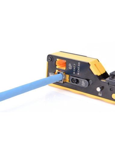 
Digitus DN-94025 Crimpadora para conectores Multi Modular Crimping Tool Pass through Suitable for 6P,8P, CAT 6, EZ 8P8C Plug