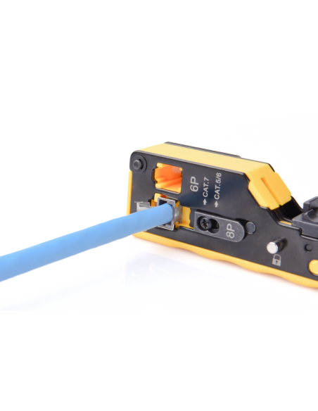 
Digitus DN-94025 Crimpadora para conectores Multi Modular Crimping Tool Pass through Suitable for 6P,8P, CAT 6, EZ 8P8C Plug