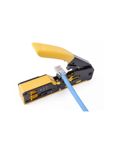 
Digitus DN-94025 Crimpadora para conectores Multi Modular Crimping Tool Pass through Suitable for 6P,8P, CAT 6, EZ 8P8C Plug