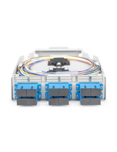 
DN-963890 digitus Caja de fibra óptica para carril DIN, OS2, equipada, con adaptador SC y pigtail 2