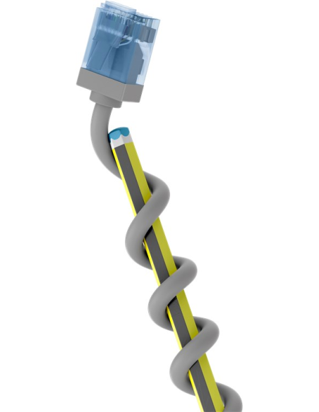 
74223 Latiguillo CAT 6A, U/UTP,  2.00 m, Gris, LSZH-TPE  Slim Delgado Goobay