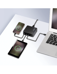 
PA0353 LOGILINK - Cargador USB-C GaN de 240 W, 4 puertos USB-C PD 3.1, 240 W, inteligente, negro Logilink