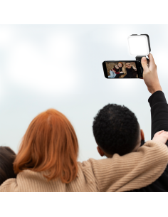 
Agarre magnético para teléfono con luz LED, Bluetooth 5.2, liberación de cámara, compatible con MagSafe