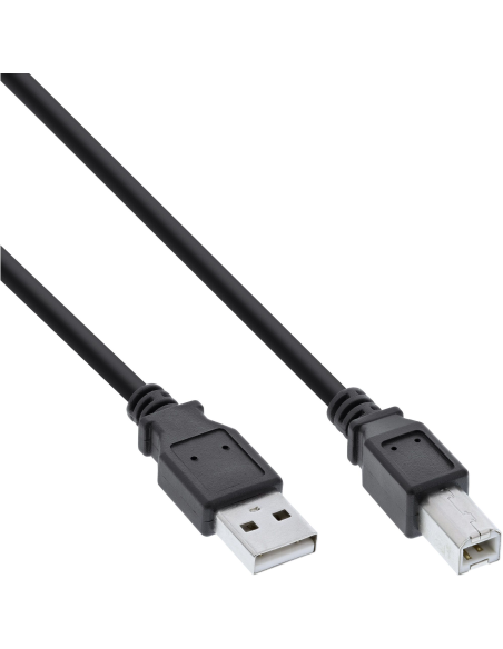 
Cable USB 2.0 (AM/BM)  0.30m Negro Doble Malla inLine