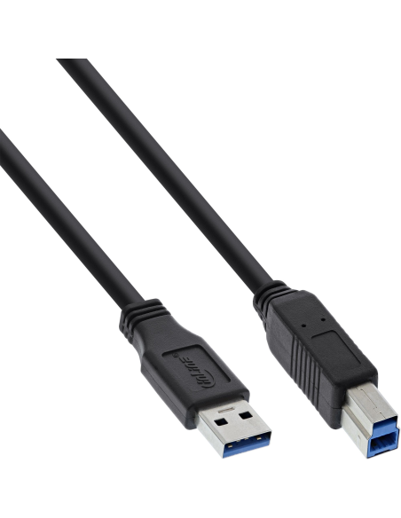 
35305 Cable USB 3.0 (AM/BM) 0.5m Negro Doble Malla Bulk InLine