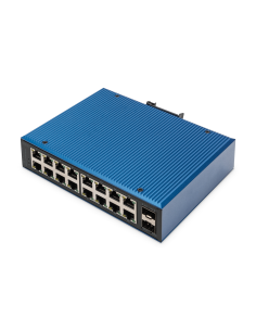 
DN-651138 Conmutador Gigabit Ethernet industrial de 16+2 puertos No gestionado, 16 conexiones RJ45 10/100/1000 Mbits