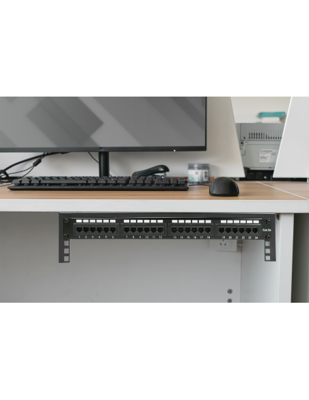 Soporte de montaje debajo de la mesa, 6U, negro Digitus