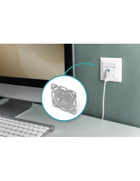 Caja vacía sin placa central, sin bastidor, Panel frontal para módulo Keystone