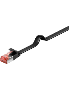 
94233 CAT 6 flat-patch cable U/FTP, black, 2 m - copper