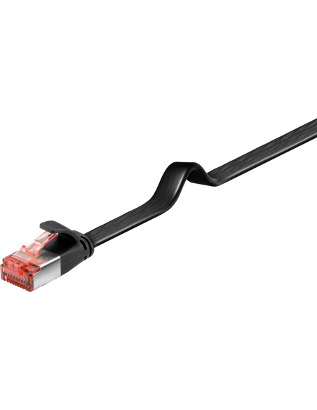 
94233 CAT 6 flat-patch cable U/FTP, black, 2 m - copper