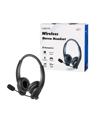 BT0060 LOGILINK - Auricular Bluetooth V5.0 Con microfono Negro Logilink