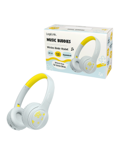 
BT0073BL Auriculares para niños BT 5.4, máx. 85 dB, con micrófono, plegables, azul claro/amarillo Logilink