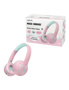 
BT0073P Auriculares para niños BT 5.4, máx. 85 dB, con micrófono, plegables, rosa Logilink