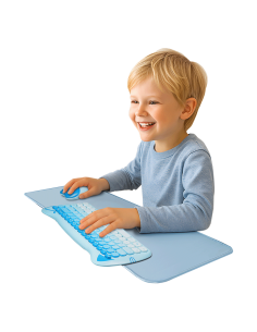 
ID0221 Protector de escritorio XXL de 70 x 30 cm, extrasuave, para teclado, ratón y otros accesorios, azul Talla XXL 2