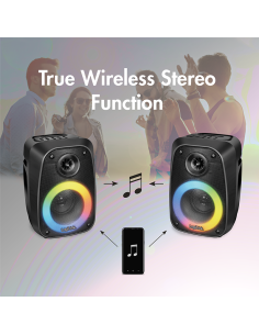 
SP0065 Altavoz Bluetooth 5.0 TWS ,5 modos de ecualización, luz RGB, negro Logilink 2