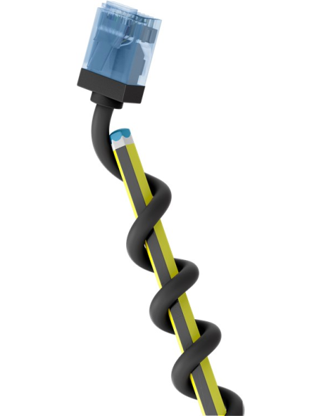 
74315 Latiguillo CAT 6A, U/FTP,  0.15 m, Negro, LSZH-TPE  Slim Delgado Goobay 