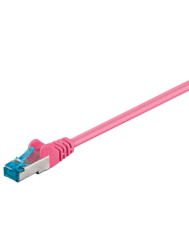 
93703 Latiguillo CAT 6A, S/FTP, 10.00 m, Rosa, LSZH
