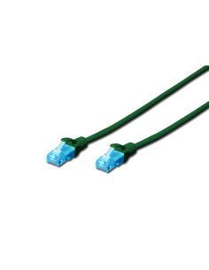 CAT 5e U-UTP patch cord, Cu, PVC AWG 26/7, length 0.5 m, color green