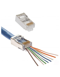 
1003007MEZ  Conector RJ45 CAT 7 FTP PASANTE   (PRECIO 1 UNIDAD)   (EMBALAJE  1/100)
