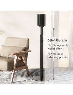 
BP0208 Soporte de suelo para altavoces SONOS ERA 100 y 300, 6821068 mm, máx. 5 kg, negro 2