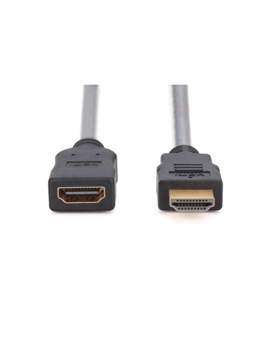 AK-330201-020-S Cable de extensión HDMI, type A MACHO/HEMBRA, 2.0m, m/Ethernet, Ultra HD 24p, gold, bl