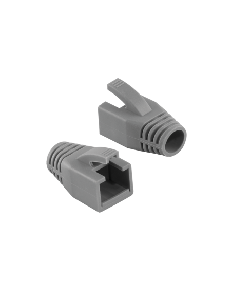 Capuchón RJ45 gris para cable Cat6 ( 10 unidades) Ø8mm