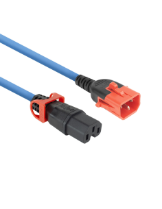 
ACT PL0073 Cable Extension C14 a C15   3,00 m Azul  IEC Lock dobe lock ACT