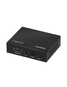 
HD0055 Extractor de audio HDMI, 2 canales/5.1 canales, SPDIF, 3,5 mm, 4K/60 Hz, HDR, CEC, ARC Logilink